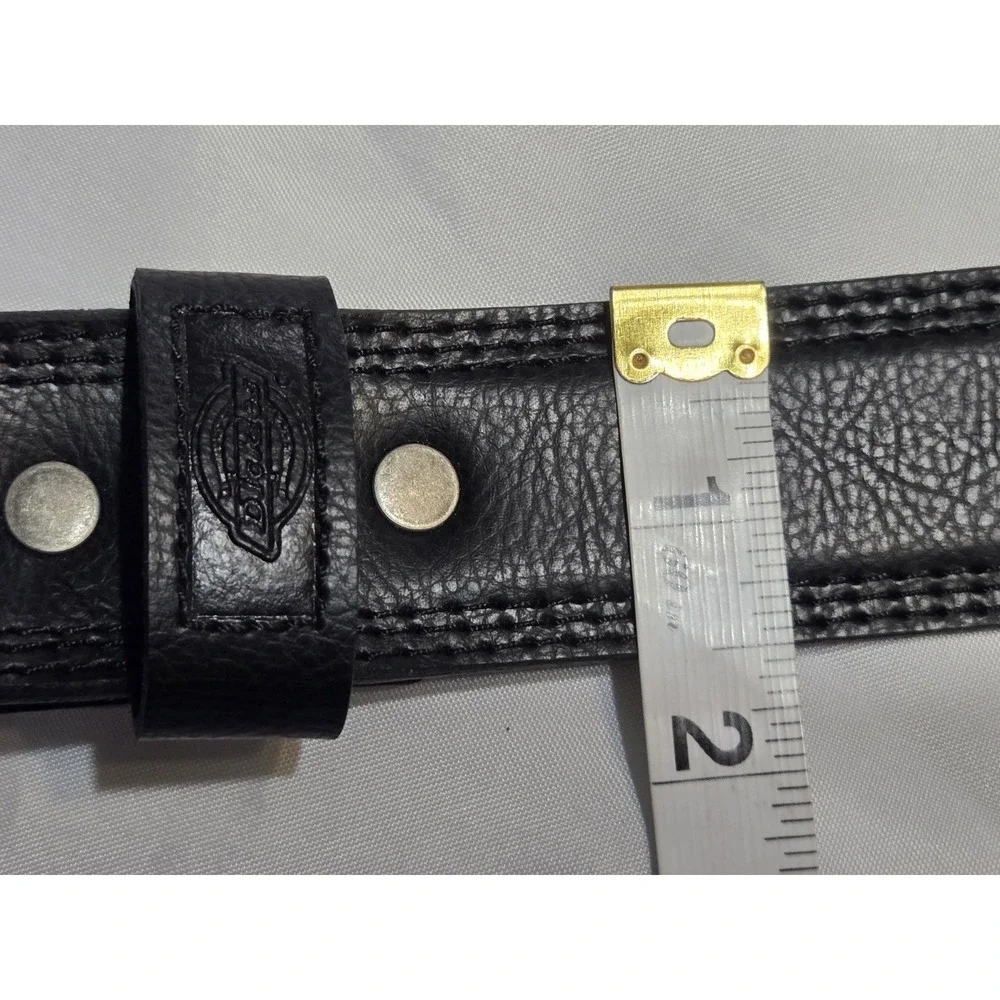 Dickies Stretched Black Genuine Leather Work Belt Mens Size 38-40, 1.5